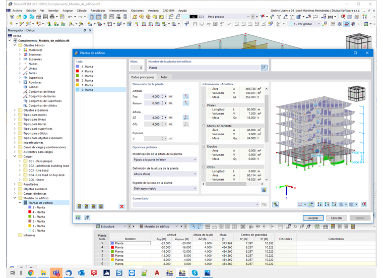Definición de plantas de edificio