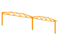Modelo de pórtico del área de almacenamiento de la sede de ÖkoFEN