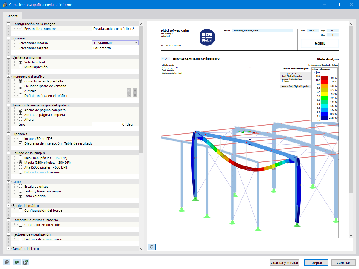 Nueva opción de impresión gráfica con miniatura