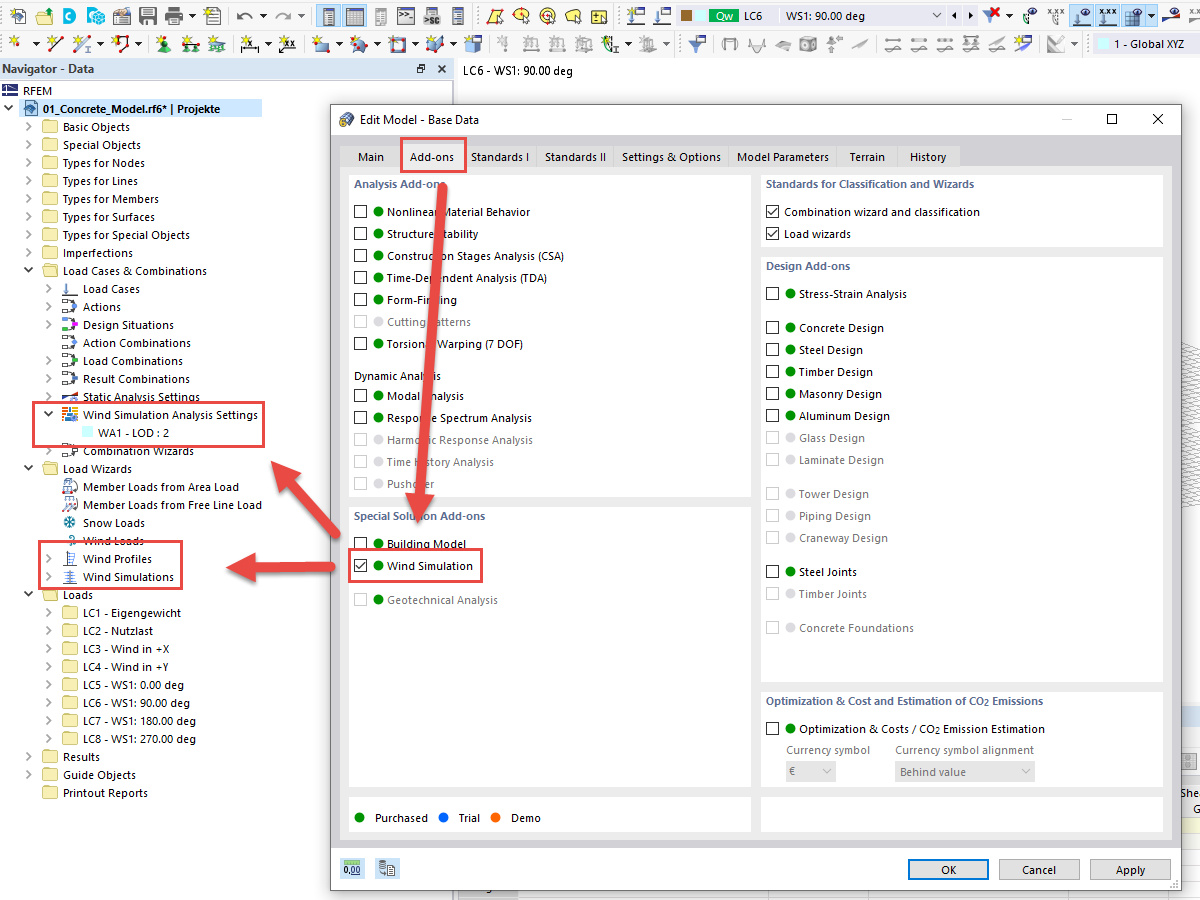 FAQ 005114 | ¿Cómo puedo abrir RWIND usando el asistente de carga en RFEM y RSTAB?