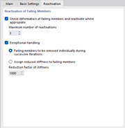 Aplicación de la reactivación de barras defectuosas
