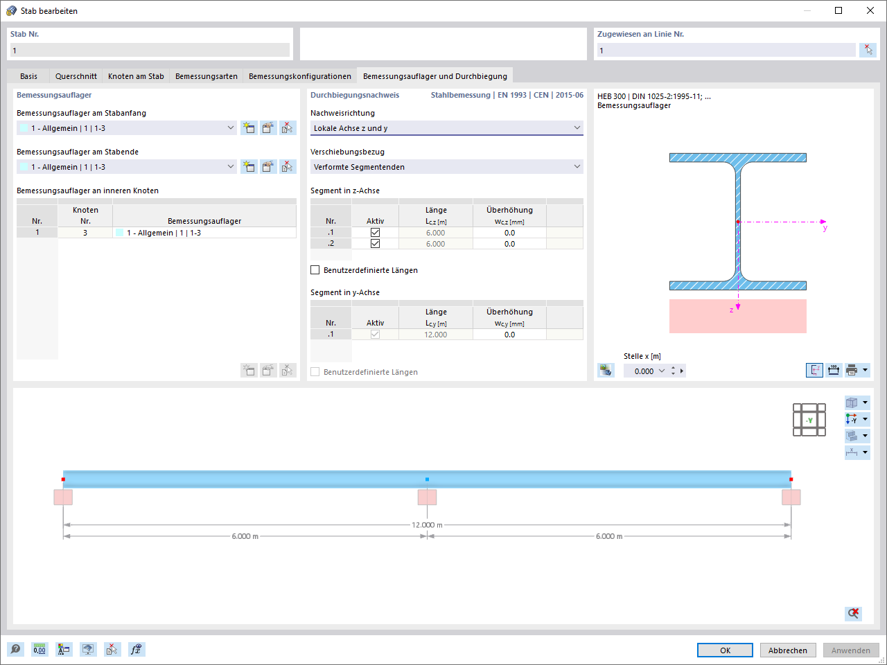 Cuadro de diálogo para editar barras centrado en la configuración de flechas.