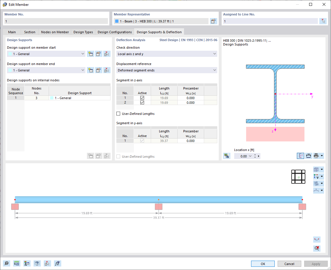 Cuadro de diálogo para editar barras centrado en la configuración de flechas.