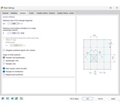 Diálogo "Configuración de malla", pestaña "Superficies"