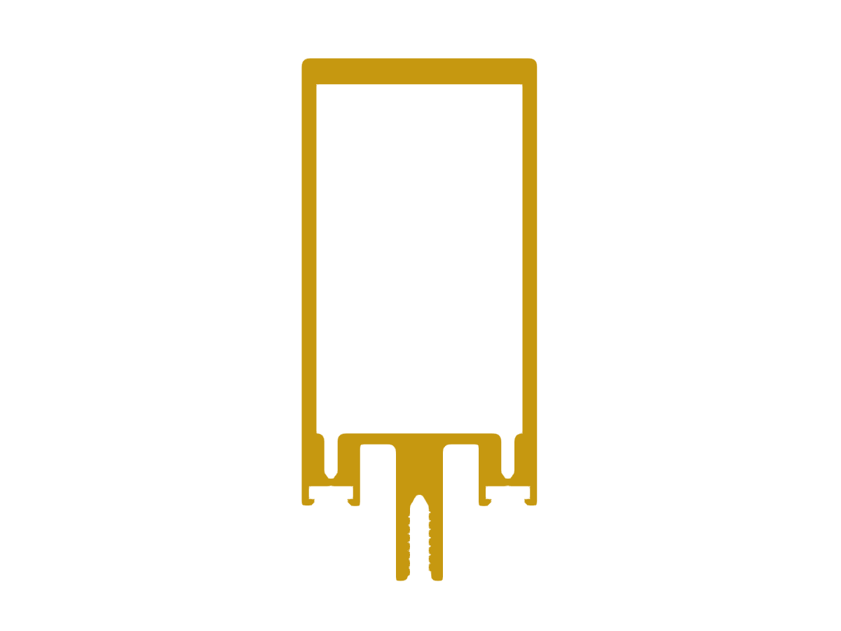 Sección de aluminio