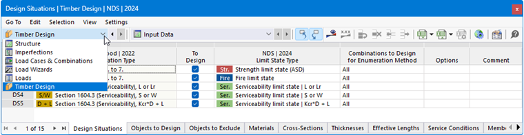 Tablas para dimensionamiento de madera