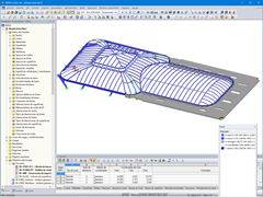 Modelo en 3D de la claraboya en RFEM  (© Bellapart)