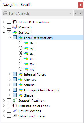 Selección de deformaciones locales de superficies en el navegador