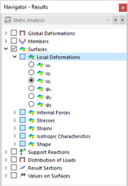 Selección de deformaciones locales de superficies en el navegador
