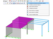 Botones para visibilidades en la ventana de trabajo