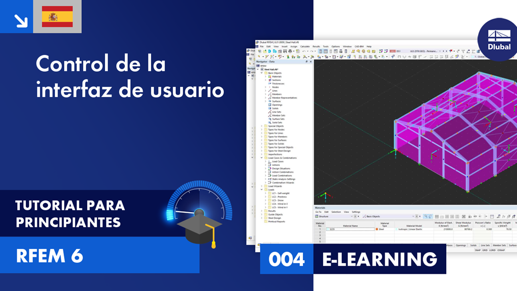 Parte de un tutorial de e-learning sobre el control y manejo de la interfaz de usuario.