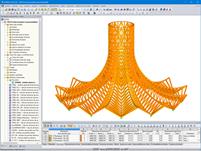 Modelo de la estructura de la cubierta en RSTAB (© PIRMIN JUNG)