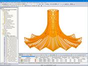 Modelo de la estructura de la cubierta en RSTAB (© PIRMIN JUNG)