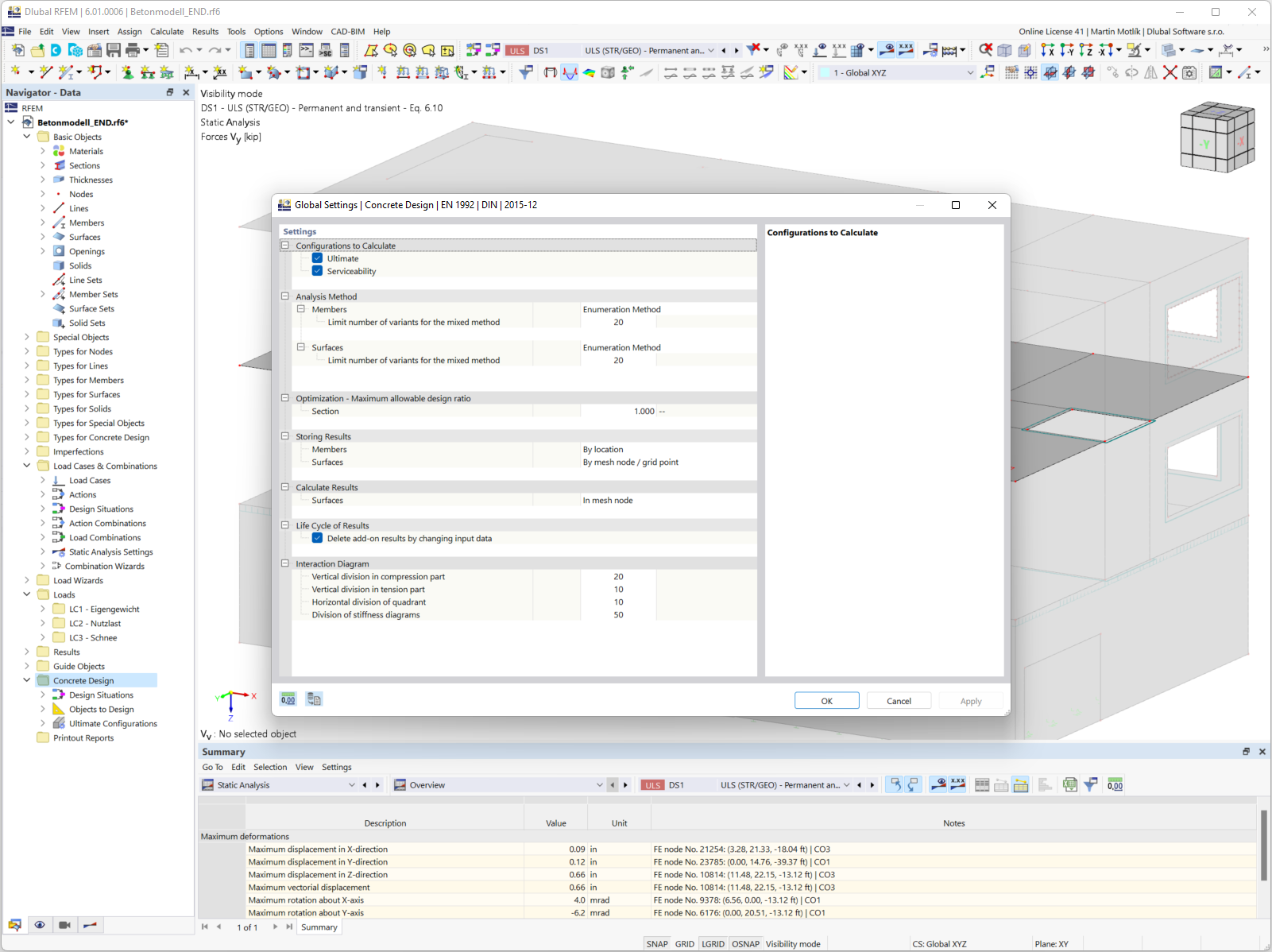 Configuración global para el diseño
