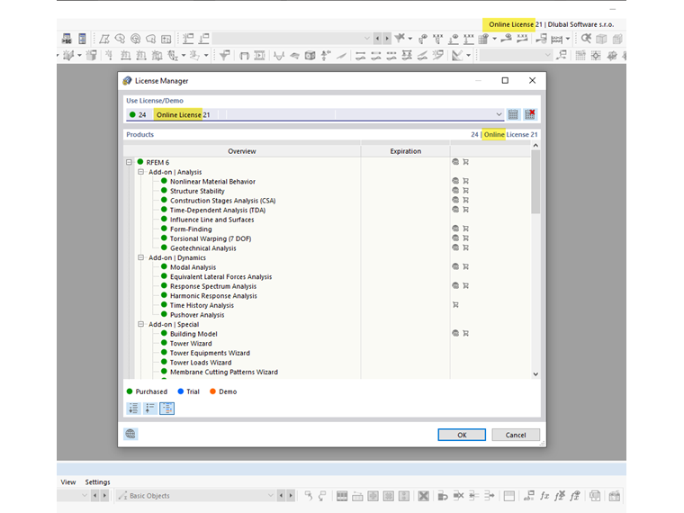 FAQ 005165 | ¿Solo hay licencias en línea para RFEM 6 y RSTAB 9?
