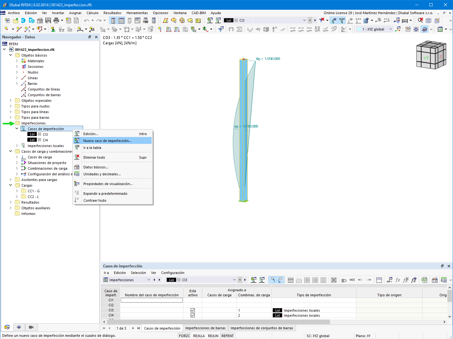 Nuevo caso de imperfección