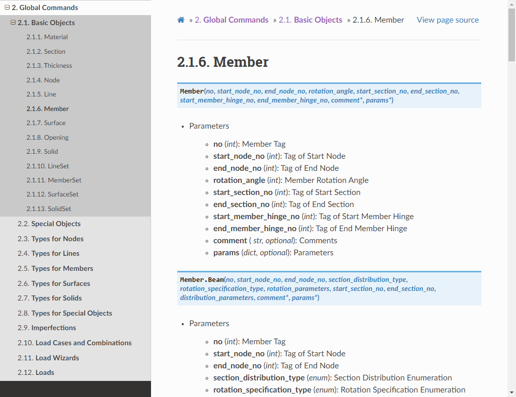 Ejemplo de documentación de Python (Clase: Member)
