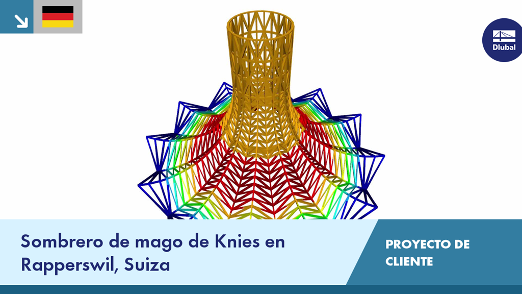 Innovadora estructura de madera para el Sombrero Mágico en Rapperswil, proyecto de cliente suizo de Dlubal