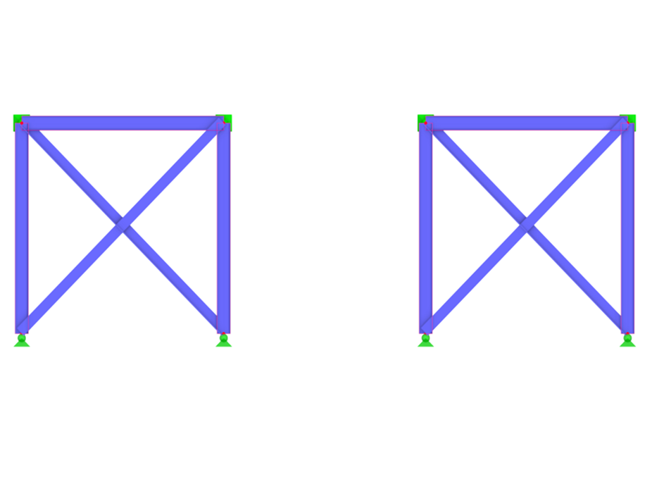 Marco con arriostramiento en X