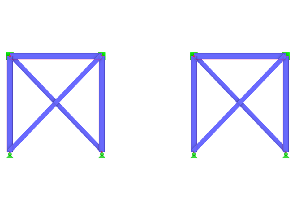 Marco con arriostramiento en X