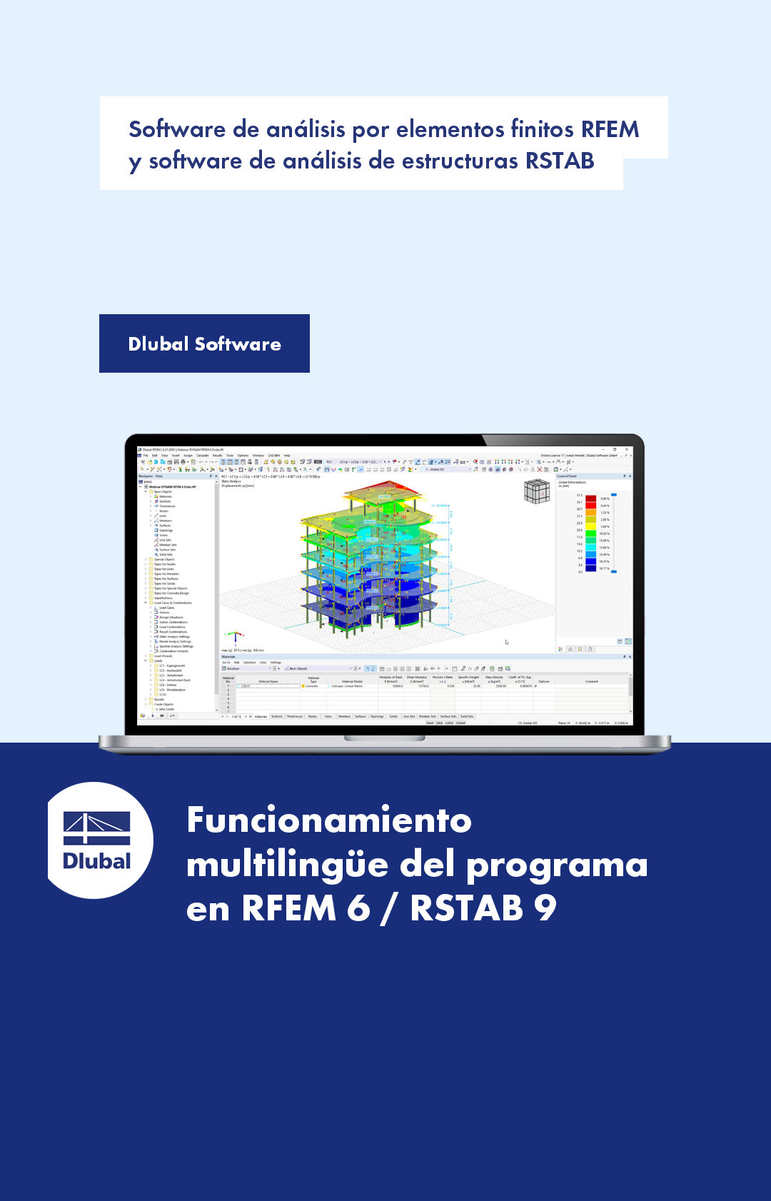 Software de análisis por elementos finitos RFEM \n y software de análisis de estructuras RSTAB