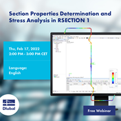 Determinación de las propiedades de secciones y análisis de tensiones en RSECTION 1