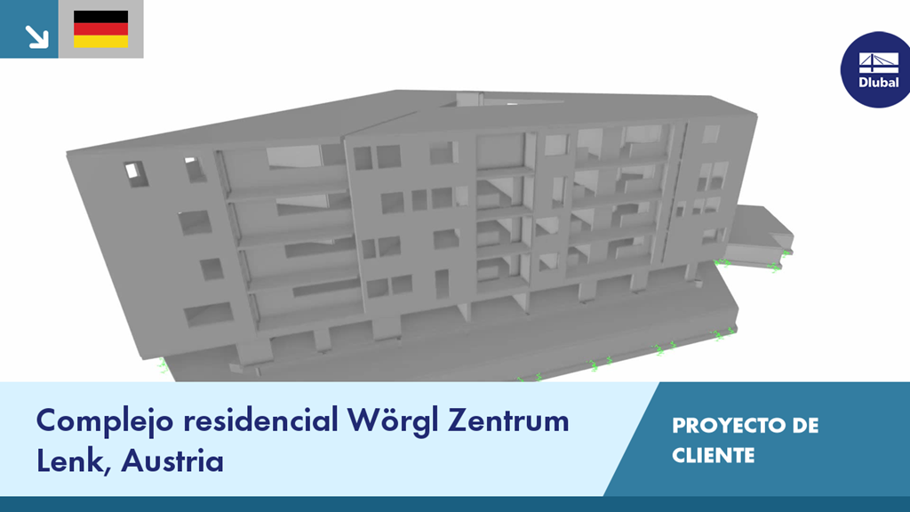 Vista de la construcción del centro Wörgl, un proyecto de un cliente de Austria, con una vista detallada de la estructura