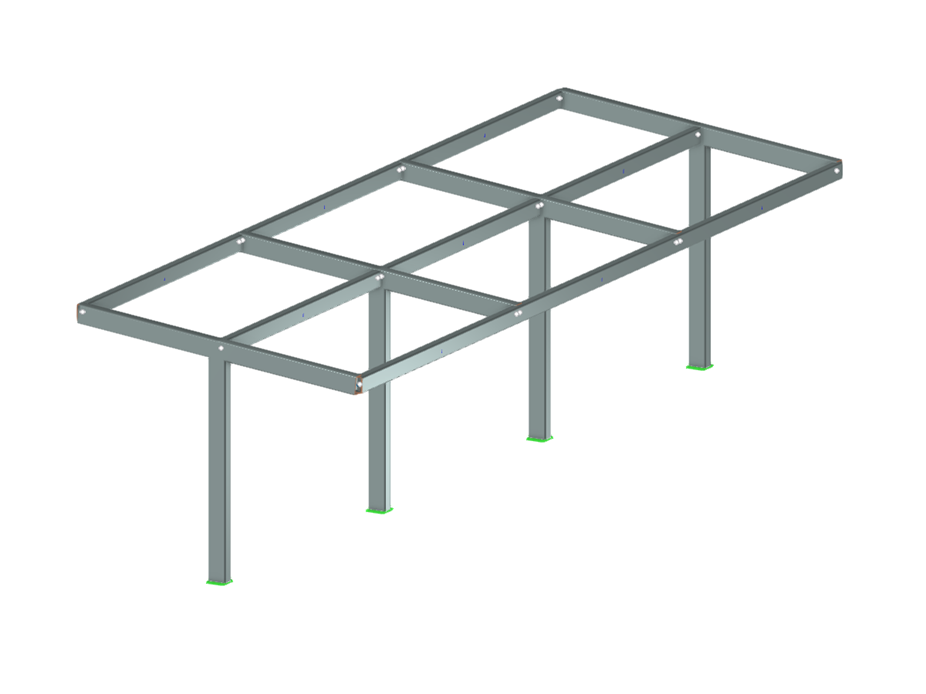 Estructura de cubierta de aluminio