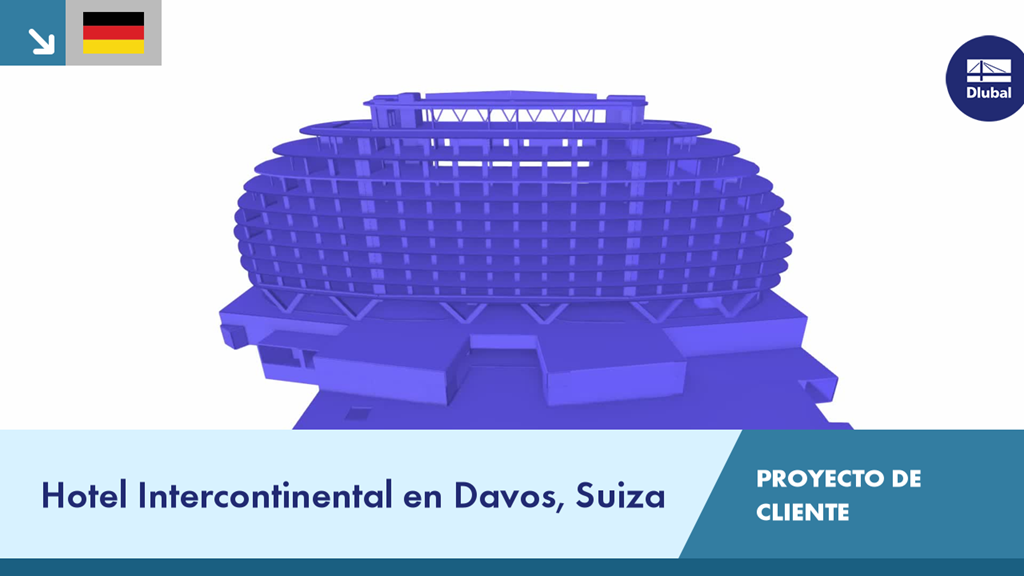 Arquitectura moderna del Hotel Intercontinental en Davos, Suiza, a la luz del día.