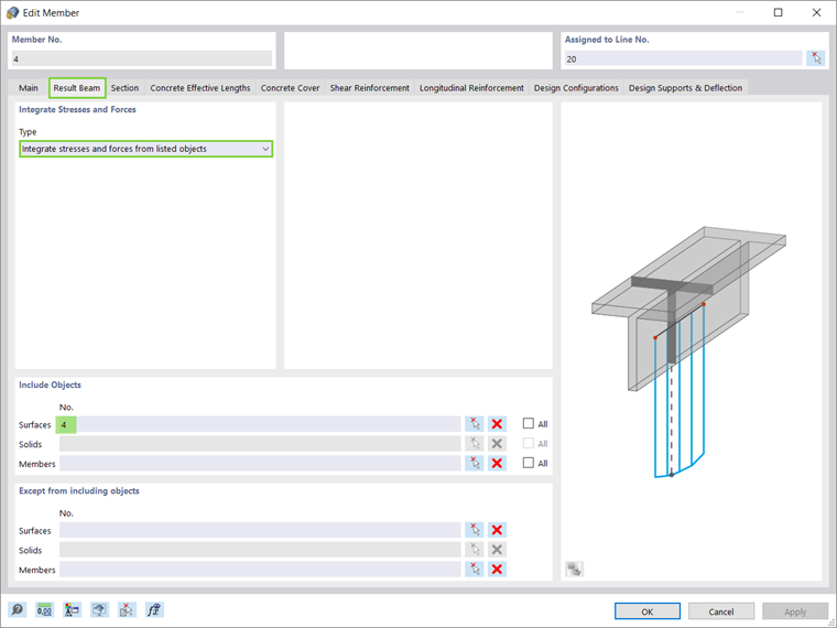 Integración de tensiones y fuerzas
