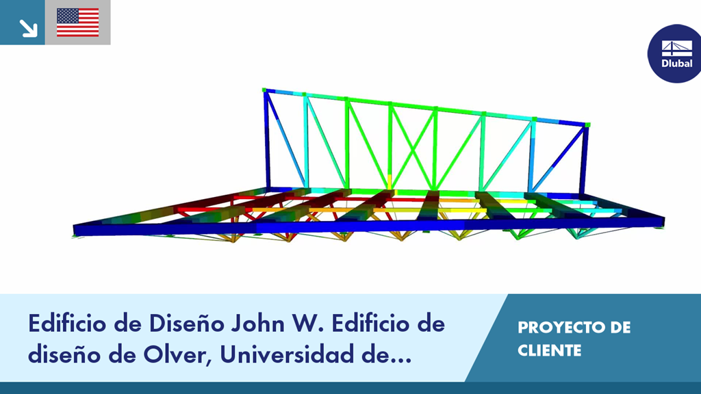 Vista exterior del edificio de ensayo John W. Olver de la Universidad de Massachusetts