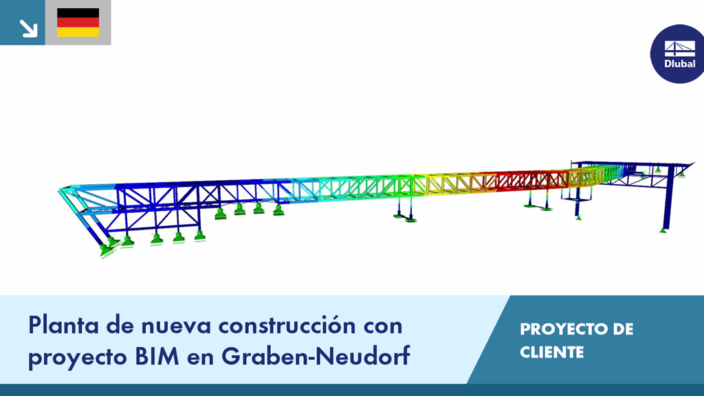 Renderizado de un edificio industrial avanzado en Graben-Neudorf utilizando BIM.