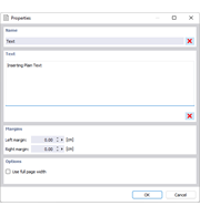 Insertar texto sin formato
