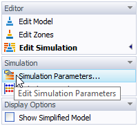 Editar parámetros de simulación