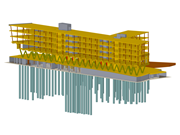 Cimentaciones de edificios de ejes perforados
