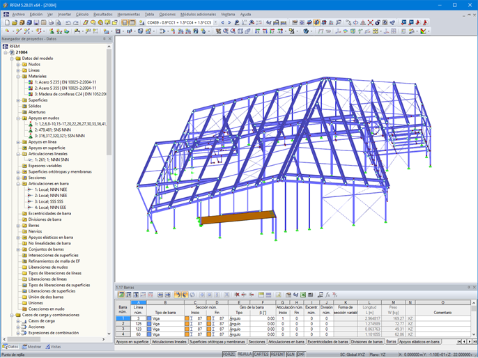 Modelo en 3D de la estación del valle en RFEM (© m3-ZT GmbH)