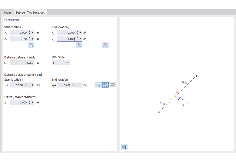 Definir punto entre dos posiciones