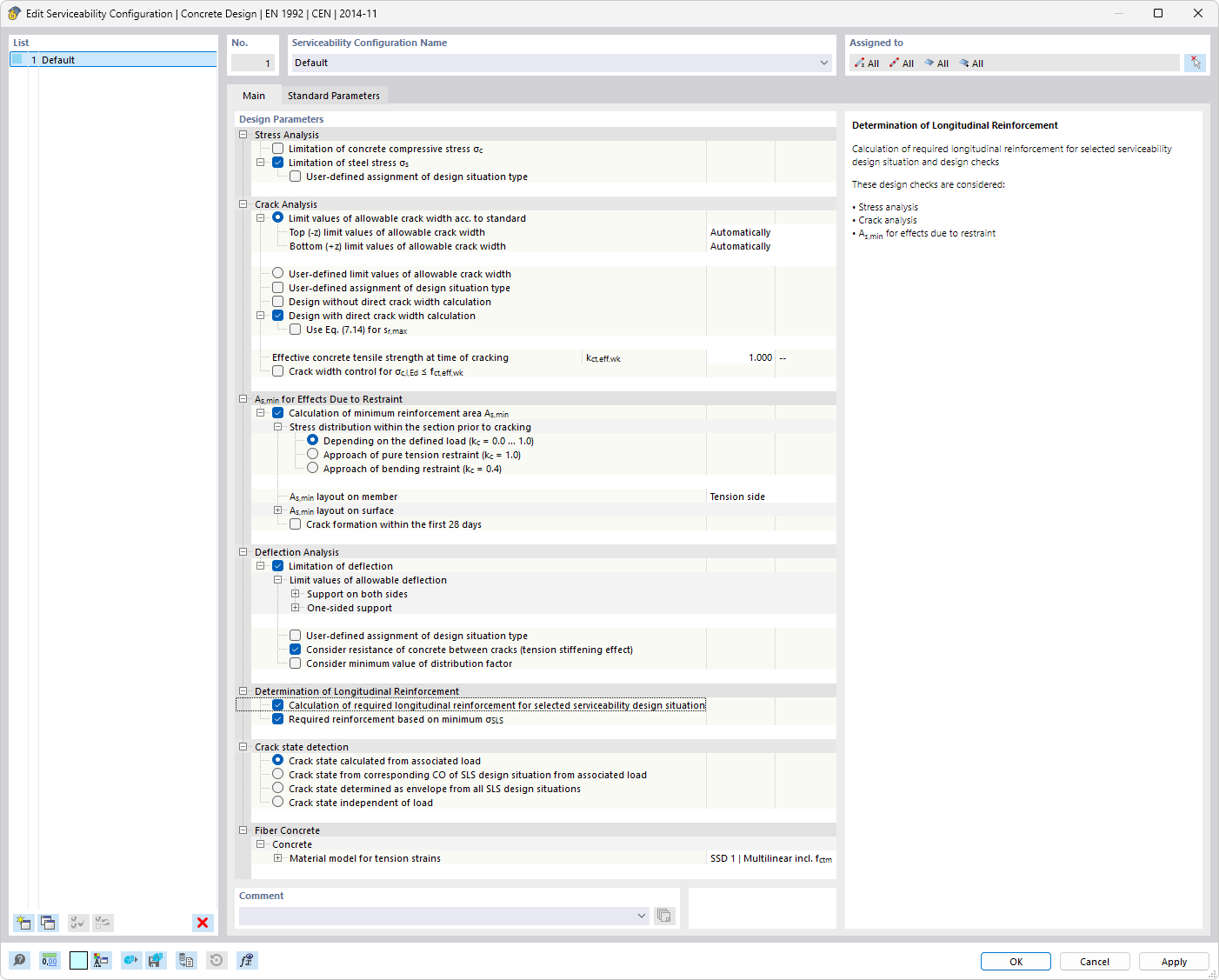 Editar configuración del ELU – General