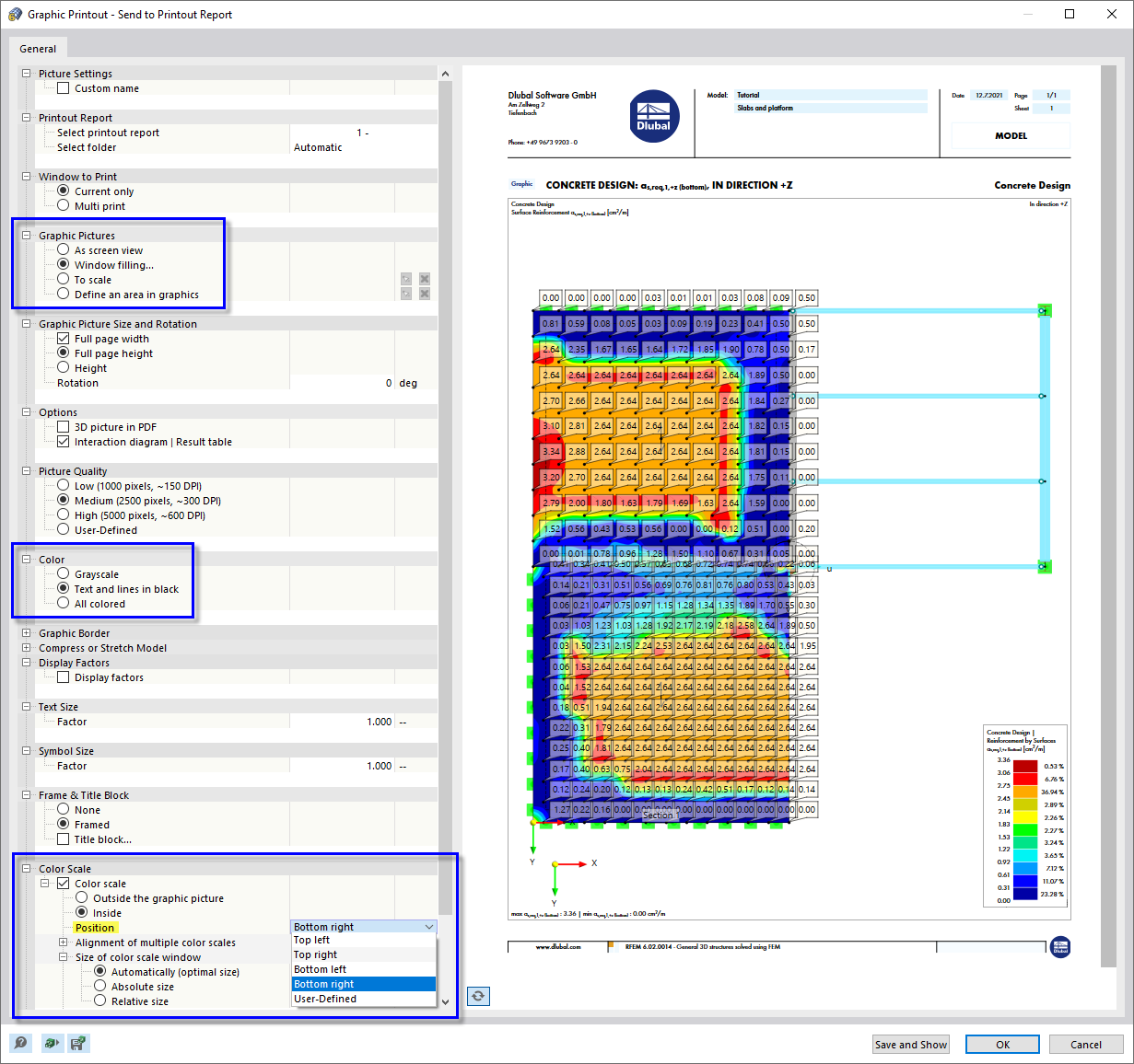 Ajuste de la configuración en la vista previa