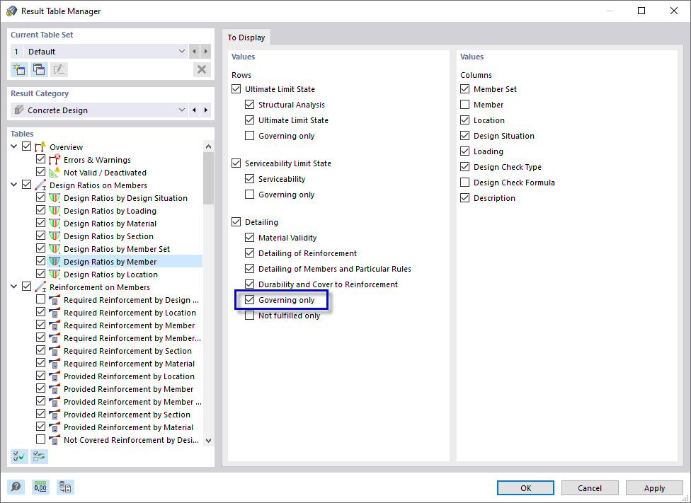 Selección de resultados 'determinantes'