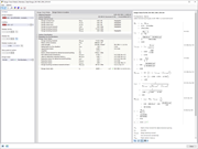 Verificación de protección contra incendios con representación detallada del cálculo de elementos para la resistencia al fuego