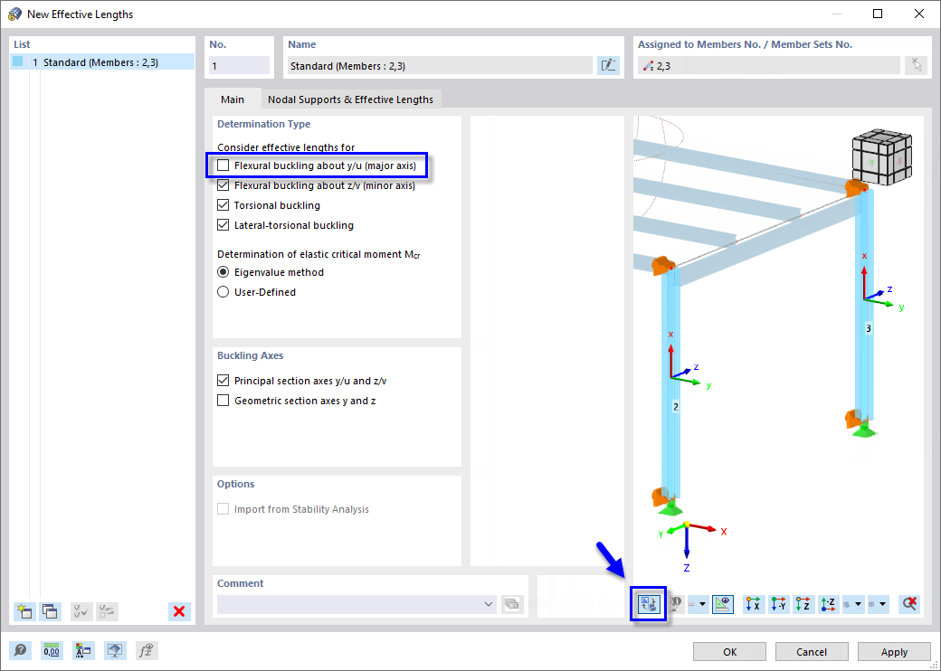 Ajustes principales para longitudes efectivas