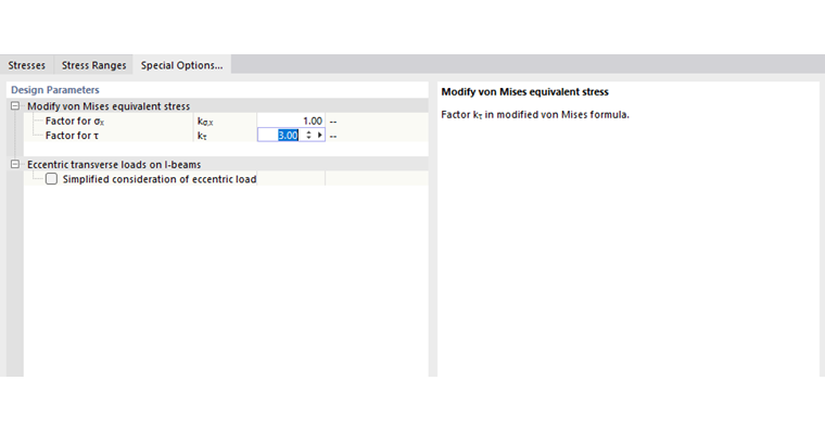 Cuadro "Configuración de barra": Definir opciones especiales