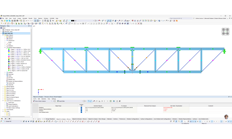 Seleccionar barras representativas para cálculo de esfuerzos y deformaciones