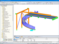 Modelo de la escalera de caracol mixta en RFEM (© StructureCraft)