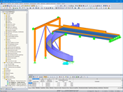 Modelo de la escalera de caracol mixta en RFEM (© StructureCraft)
