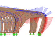 Estructura aporticada de madera | Esfuerzos internos