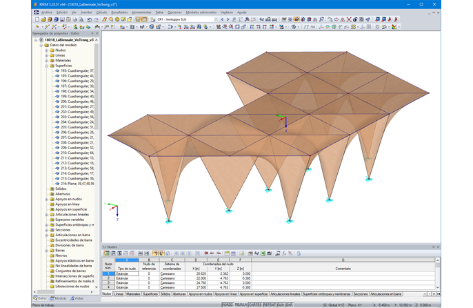 Modelo en 3D de la Estalactita de bambú (© Ergodomus Timber Engineering)
