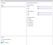 Pestaña Base para líneas
