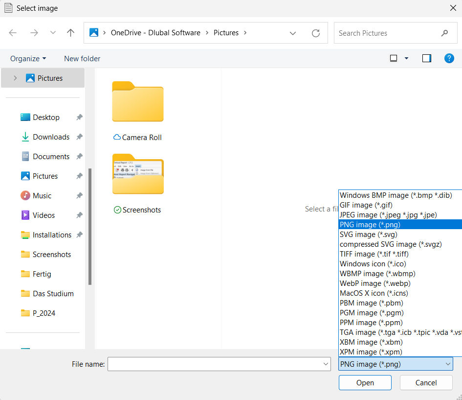 Seleccionar archivo gráfico